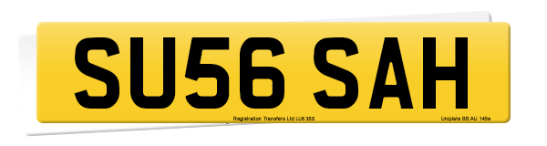 Registration number SU56 SAH